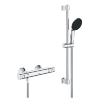 GROHE QuickFix Chrome Precision Start Thermostatic Shower Mixer