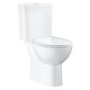 Close Coupled Rimless Toilet with Soft Close Seat - Grohe Bau Closed Back