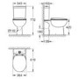Close Coupled Rimless Toilet with Soft Close Seat - Grohe Bau Closed Back
