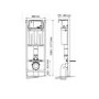 Wirquin Initio 1M Wall Hung Wc Frame 1.08 - 1.18M