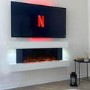 IMPERFECT - White 52inch Wall Mounted Electric Fireplace - AmberGlo