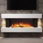 IMPERFECT - White 52inch Wall Mounted Electric Fireplace - AmberGlo