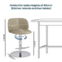 ALMOST PERFECT - Beige Faux Leather Adjustable Swivel Bar Stool with Chrome Base - Tessa
