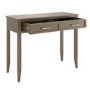 GRADE A1 - Dark Wood Dressing Table with 2 Drawers - Delilah