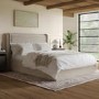 ONLY OPENED - Beige Velvet King Size Ottoman Bed with Cushioned Headboard - Frida