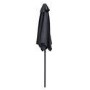 ONLY OPENED - 4 Seater Black Rope Wicker Outdoor Dining Set with Parasol