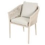 ONLY OPENED - 4 Seater Beige Rope Round Garden Dining Set