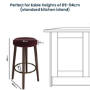 ONLY OPENED - Burgundy Velvet Kitchen Counter Bar Stool with Walnut Legs - Gatsby