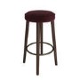 ONLY OPENED - Burgundy Velvet Kitchen Counter Bar Stool with Walnut Legs - Gatsby