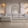 ONLY OPENED - Beige Boucle 4 Seater Modular Sofa - Hudson