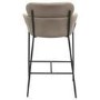 ONLY OPENED - Beige Velvet Curved Counter Stool - Isla