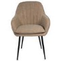 ONLY OPENED - Logan Faux Leather Truffle Fabric Dining Chair