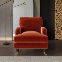 ONLY OPENED - Payton Orange Velvet Armchair