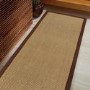 ONLY OPENED - Sisal Beige Runner Rug with Brown Border - 200 x 67 cm - Sisal - Origins