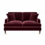 ONLY OPENED - Payton Claret Velvet 2 Seater Sofa