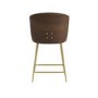 ONLY OPENED - Beige Upholstered Kitchen Stool with Wooden Back - Tori