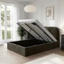 ONLY OPENED - Khaki Green Velvet Small Double Ottoman Bed - Zara