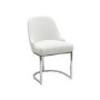 ALMOST PERFECT - Set of 2 Beige Boucle Dining Chairs with Chrome Legs - Callie