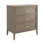 ALMOST PERFECT - Dark Wood Chest of 3 Drawers - Delilah