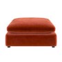ONLY OPENED - Burnt Orange Velvet Footstool - Hudson