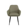 ALMOST PERFECT - Set of 2 Sage Green Faux Leather Dining Chairs - Logan
