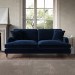 Navy Blue Velvet 3 Seater Sofa - Payton