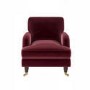 ALMOST PERFECT - Burgundy Velvet Armchair - Payton