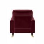 ALMOST PERFECT - Burgundy Velvet Armchair - Payton