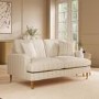 ALMOST PERFECT - Cream Chenille Blue Striped 2 Seater Sofa - Payton