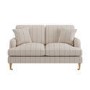 ALMOST PERFECT - Cream Chenille Blue Striped 2 Seater Sofa - Payton