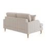 ALMOST PERFECT - Cream Chenille Blue Striped 2 Seater Sofa - Payton