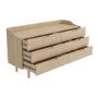ALMOST PERFECT - Wide Light Wood Mid-Century Modern Chest of 6 Drawers - Saskia