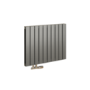 Eco Eleganza Anthracite Horizontal Flat Aluminium Middle Connection Radiator 600x750mm Double Panel 3056 BTU