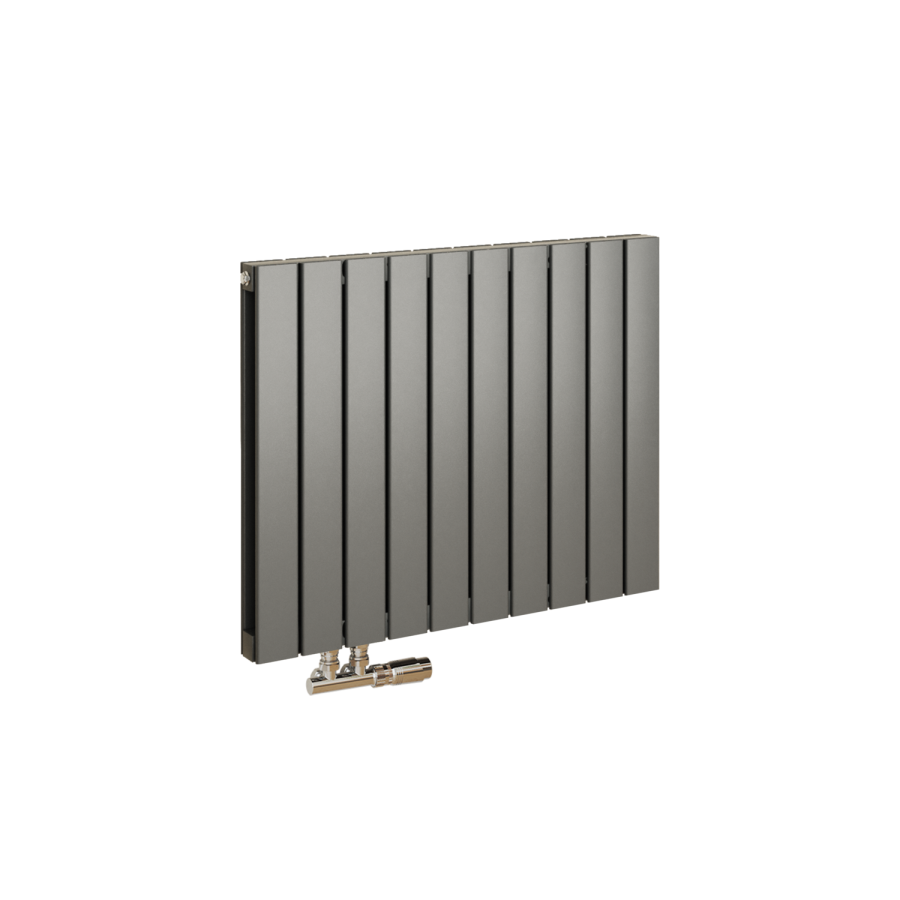 Eco Eleganza Anthracite Horizontal Flat Aluminium Middle Connection Radiator 600x750mm Double Panel 3056 BTU