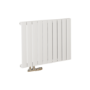 Eco Eleganza White Horizontal Flat Aluminium Middle Connection Radiator 600x750mm Single Panel 2302 BTU