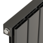 Eco Eleganza Anthracite Horizontal Flat Aluminium Middle Connection Radiator 600x975mm Single Panel 2992 BTU