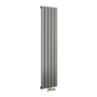 Eco Eleganza Anthracite Vertical Flat Aluminium Middle Connection Radiator 1600x375mm Single Panel 2546 BTU