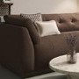 Brown Fabric 4 Seater Right Hand Chaise L-Shape Corner Sofa - Arden