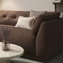 Brown Fabric 4 Seater Left-Hand Chaise L-Shape Corner Sofa - Arden