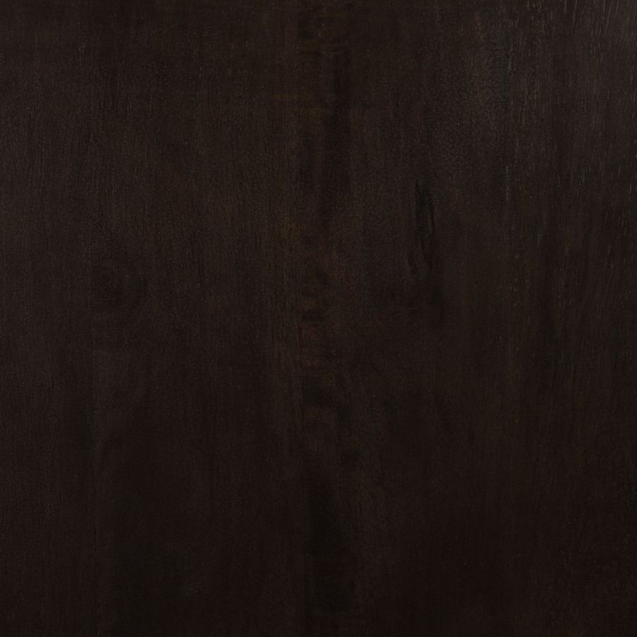 Dark Wood 2 Drawer Bedside Table with Marble Top - Alessio