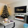 ALMOST PERFECT - White Wall Mounted Electric Fireplace Suite - 39 Inch - Amberglo