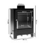 Cast Iron 5kW Log Burning Multi-Fuel Stove in Black - AmberGlo