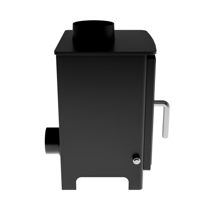 Cast Iron 5kW Log Burning Multi-Fuel Stove in Black - AmberGlo