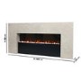 ALMOST PERFECT - Stone Effect Freestanding Electric Fireplace with Pebbles 62 inch - Amberglo
