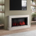 AGL062 Stone Effect Freestanding 62 Inch Electric Fireplace with Pebbles - AmberGlo