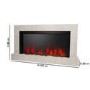 Stone Effect Freestanding 62 Inch Electric Fireplace with Pebbles - AmberGlo
