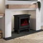 ONLY OPENED - Black Electric Stove with Chrome Handle - Amberglo