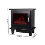 ONLY OPENED - Black Electric Stove with Chrome Handle - Amberglo
