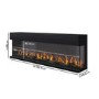ALMOST PERFECT - Black 60inch WiFi Enabled Inset Electric Media Wall Fireplace - AmberGlo
