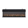 ALMOST PERFECT - Black 60inch WiFi Enabled Inset Electric Media Wall Fireplace - AmberGlo
